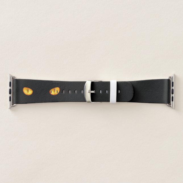 Now He Sees you Black Cat Apple Watch Band (Band)