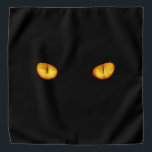Now He Sees you Black Cat  Bandana<br><div class="desc">Piercing gold eyes are all you can see of a black cat.</div>