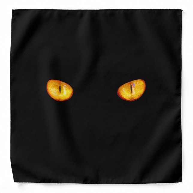 Now He Sees you Black Cat  Bandana (Front)