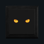 Now He Sees you Black Cat Gift Box<br><div class="desc">Piercing gold eyes are all you can see of a black cat.</div>