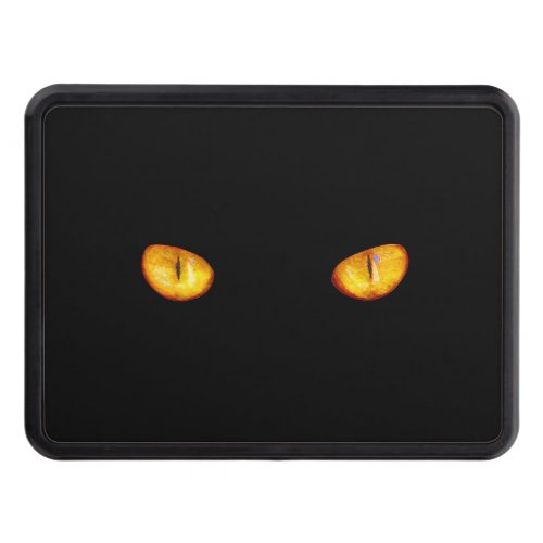 Now He Sees you Black Cat Hitch Cover