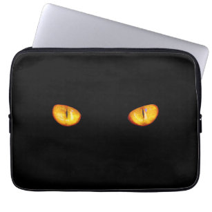 Now He Sees you Black Cat Laptop Sleeve