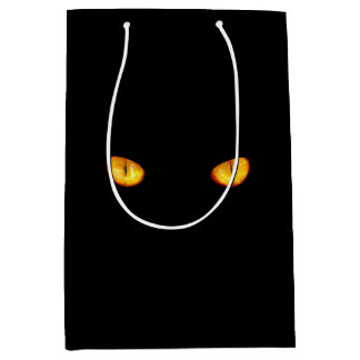 Now He Sees you Black Cat Medium Gift Bag