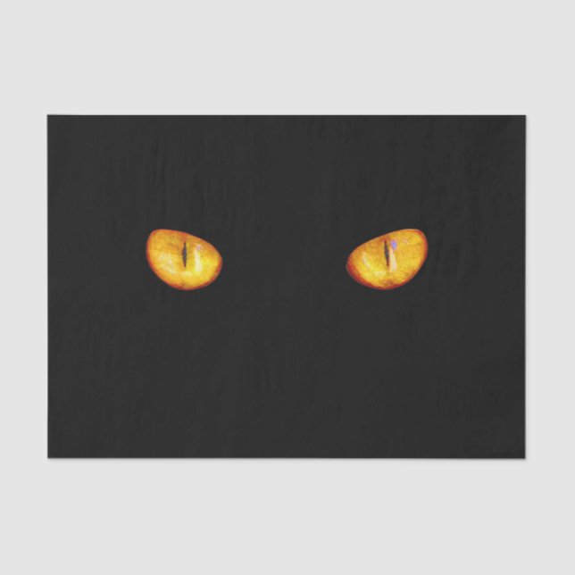 Now He Sees you Black Cat Tissue Paper (Front)