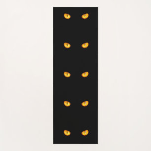 Now He Sees you Black Cat Yoga Mat