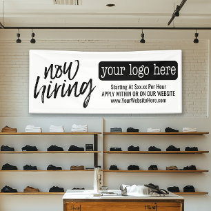 Now Hiring Advertisement - Add Logo and Details Banner