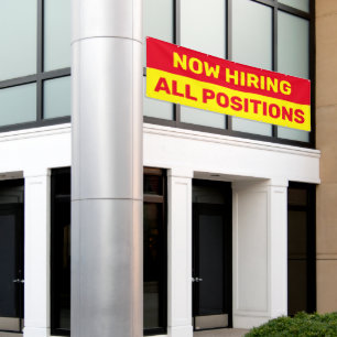 Now Hiring All Positions Help Wanted Business Banner