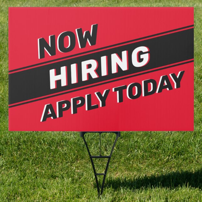 Now Hiring Apply Today Help Wanted  Sign (Insitu)
