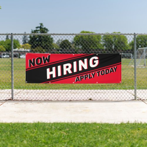 Now Hiring Apply Today Large Banner