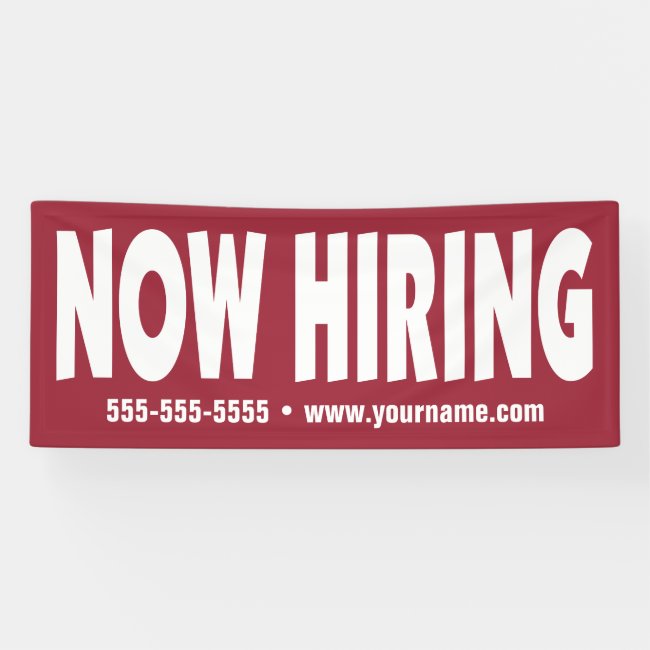 Now Hiring Banner
