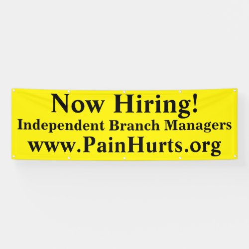 Now Hiring Bright Yellow Business Banner