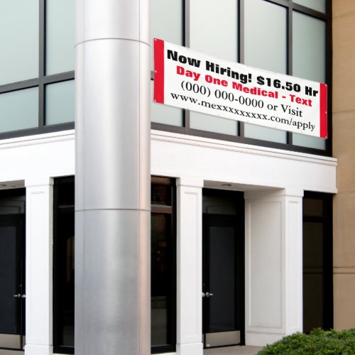 Now Hiring Building Banner