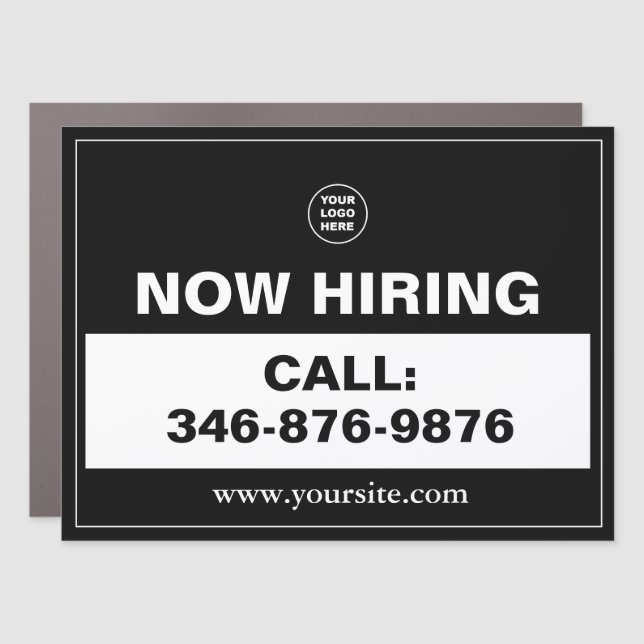 Now Hiring Car Magnet (Front)