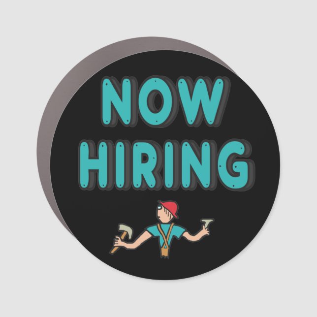 Now Hiring Car Magnet (Front)