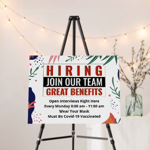 Now Hiring Join Our Team Interviews Foam Board