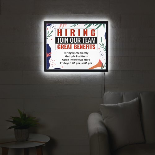 Now Hiring Join Our Team Jobs Business Custom LED Sign