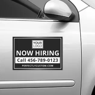 Now hiring logo URL dark Car Magnet Now hiring logo URL dark Car Magnet