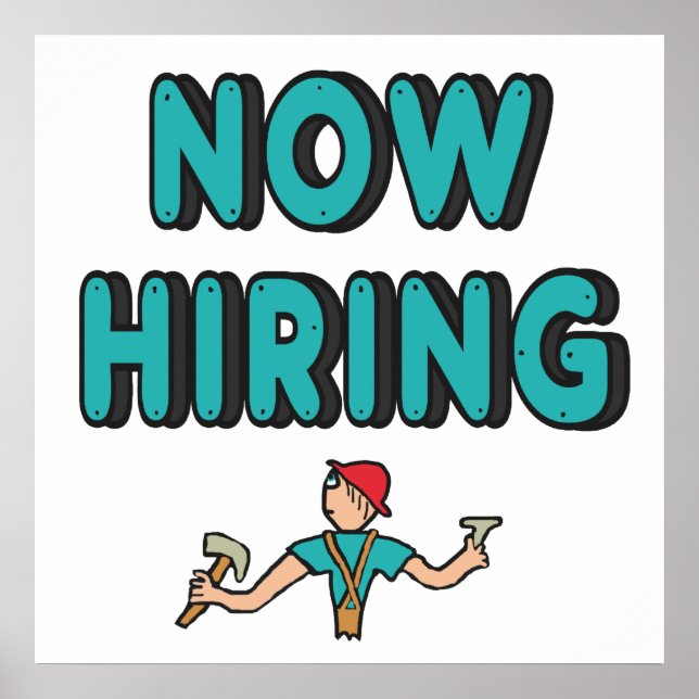 Now Hiring Poster (Front)