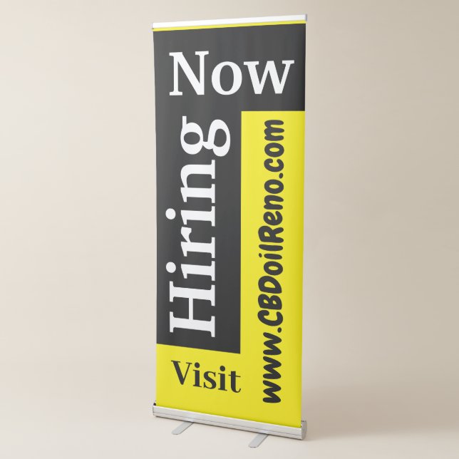 Now Hiring Retractable Banner (3/4)
