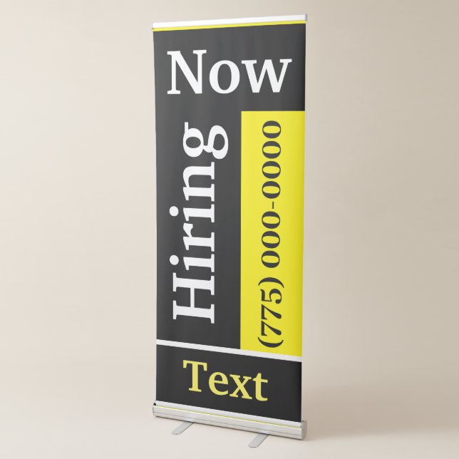 Now Hiring Retractable Banner (3/4)