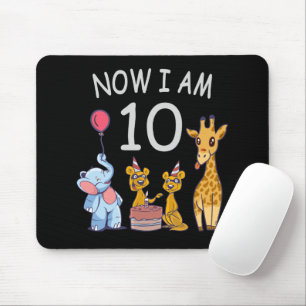 Now I am 10 years old 10th Birthday at the Zoo Mouse Pad