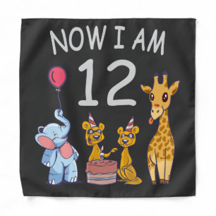 Now I am 12 years old 12th Birthday at the Zoo Bandana