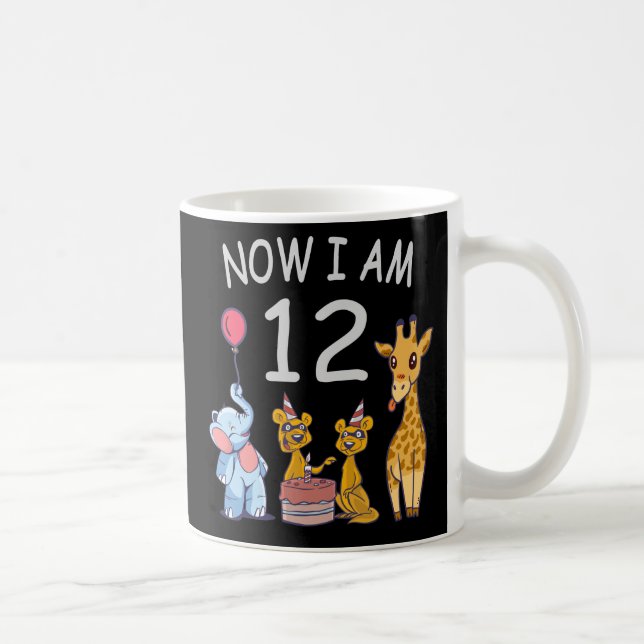 Now I am 12 years old 12th Birthday at the Zoo Coffee Mug (Right)