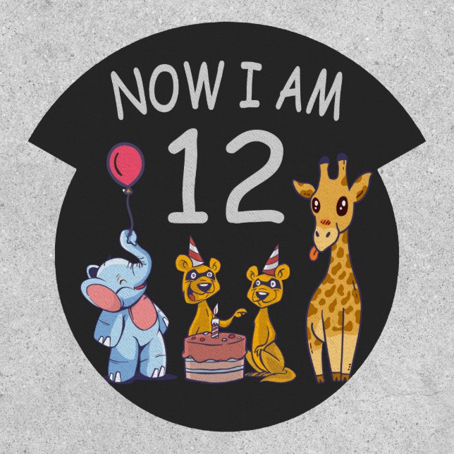 Now I am 12 years old 12th Birthday at the Zoo Patch (Front)
