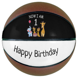 Now I am 1 year old 1st Birthday at the Zoo Basketball