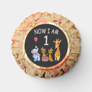 Now I am 1 year old 1st Birthday at the Zoo Reese's Peanut Butter Cups