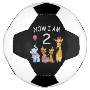 Now I am 2 year old 2nd Birthday at the Zoo Soccer Ball