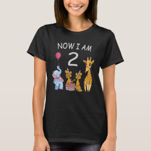 Now I am 2 years old 2nd Birthday at the Zoo T-Shi T-Shirt