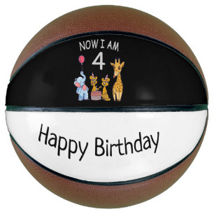 Now I am 4 year old 4th Birthday at the Zoo Basketball