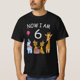 Now I am 6 years old 6th Birthday at the Zoo T-Shirt