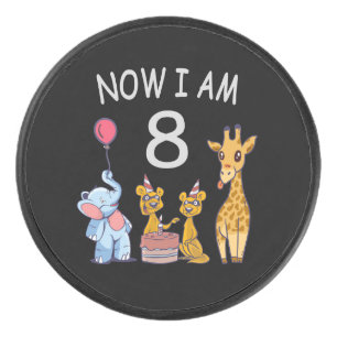 Now I am 8 years old 8th Birthday at the Zoo Hockey Puck