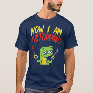 Now I Am Unstoppable Trex Funny Dinosaur Robot Cla T-Shirt