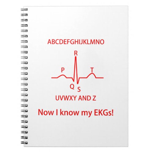Now I Know My EKGs ECGs Doctor Nurse Medical Notebook
