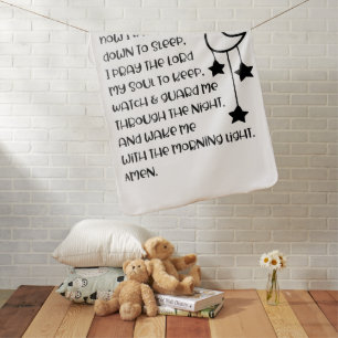 Now I Lay Me Down To Sleep Baby Blanket