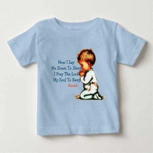 Now I Lay Me Down To Sleep Children Prayer Baby T_Shirt