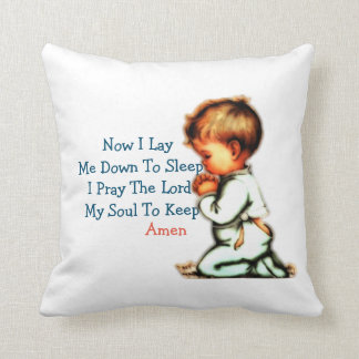 Now I Lay Me Down To sleep Children Prayer Throw Pillow