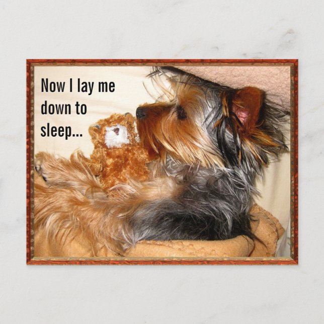 Now I lay me down to sleep Customizable Postcard (Front)