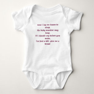 Now I Lay Me Down To Sleep Funny Baby Bodysuit