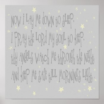 Now I Lay Me Down To Sleep Poster by SimplyBoutiques at Zazzle