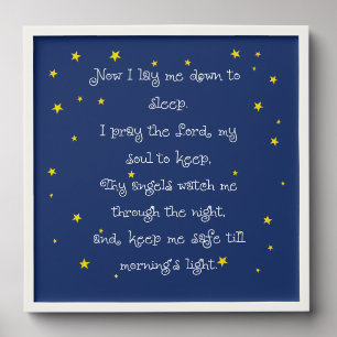 Now I Lay Me Down to Sleep Prayer Wall Print Peel And Stick Photo Tile