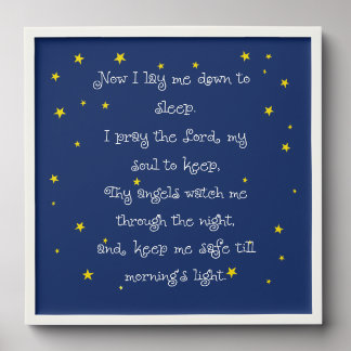 Now I Lay Me Down to Sleep Prayer Wall Print Peel And Stick Photo Tile