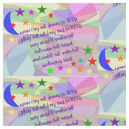 Now I Lay Me Down To Sleeps Fabric