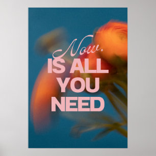 Now. Is all you need. Motivation Poster