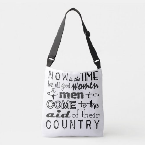 Now Is The Time  Protect the Vote Crossbody Bag