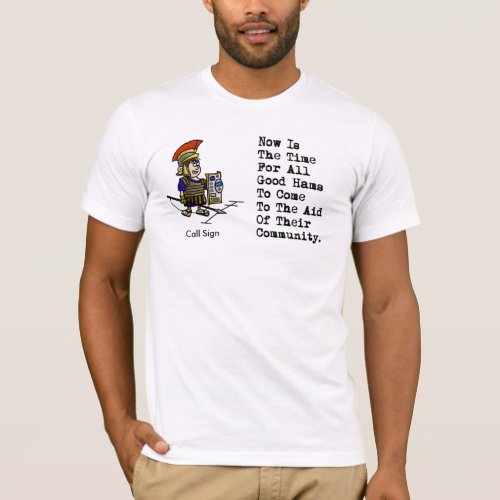 Now Is The Time  Typing Test Ham Radio T_shirt