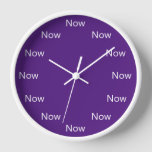 Now Is Zen™ Change Background Color Clock at Zazzle